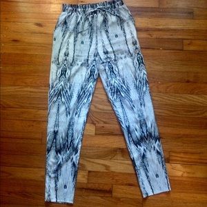 Snake skin print high waisted pants